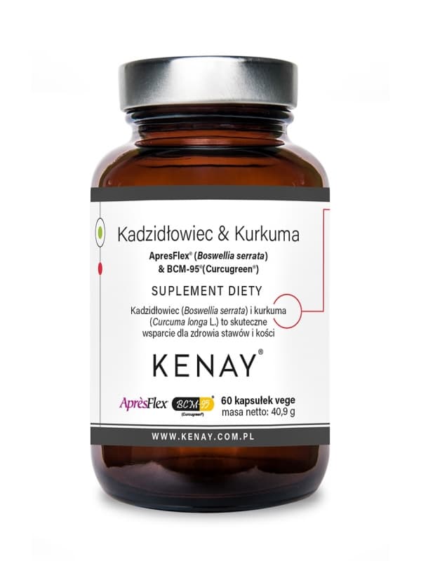 Kadzidłowiec & Kurkuma ApresFlex® (Boswellia serrata) & BCM 95 (CURCUGREEN®) – 60 kaps.